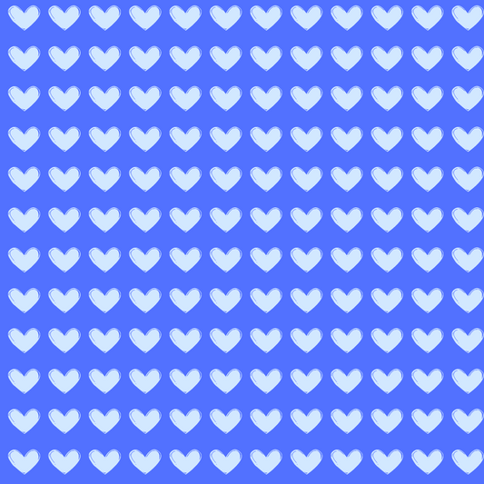 Blue Love Pattern Wrapping Paper