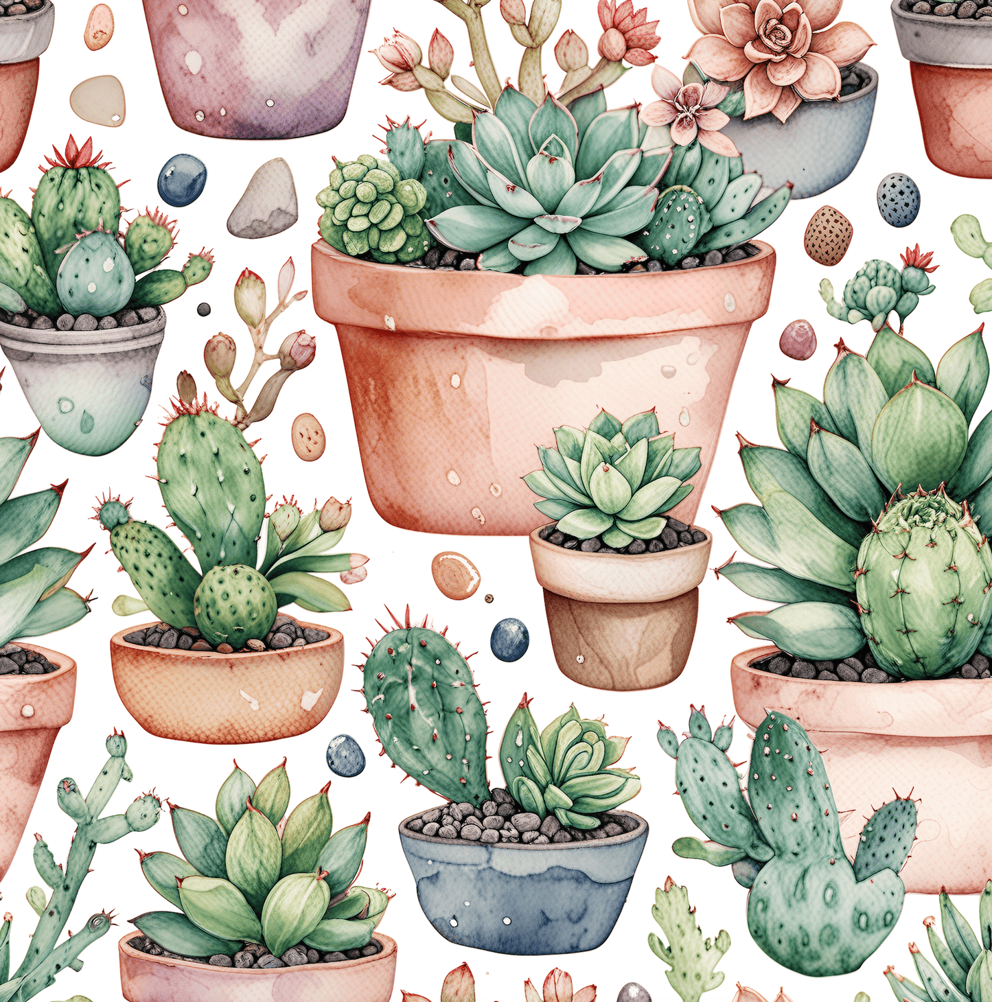 Gift Wrapping Papers with Adorable Succulents
