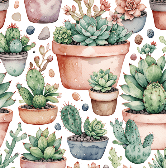 Gift Wrapping Papers with Adorable Succulents