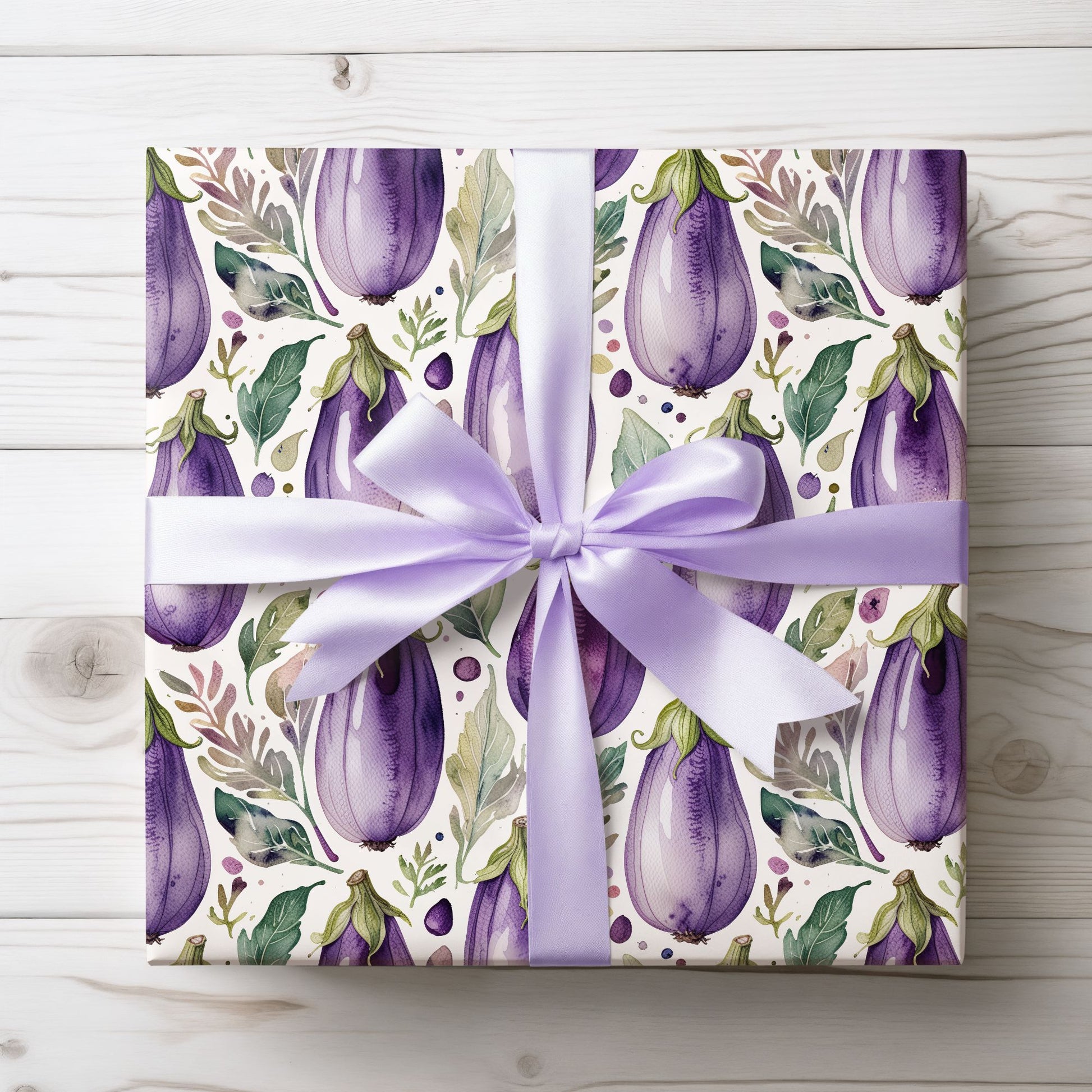 Wrapping Paper - Elegant Eggplant Design for Gift Wrapping