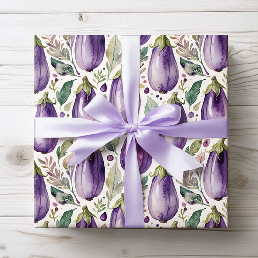 Wrapping Paper - Elegant Eggplant Design for Gift Wrapping