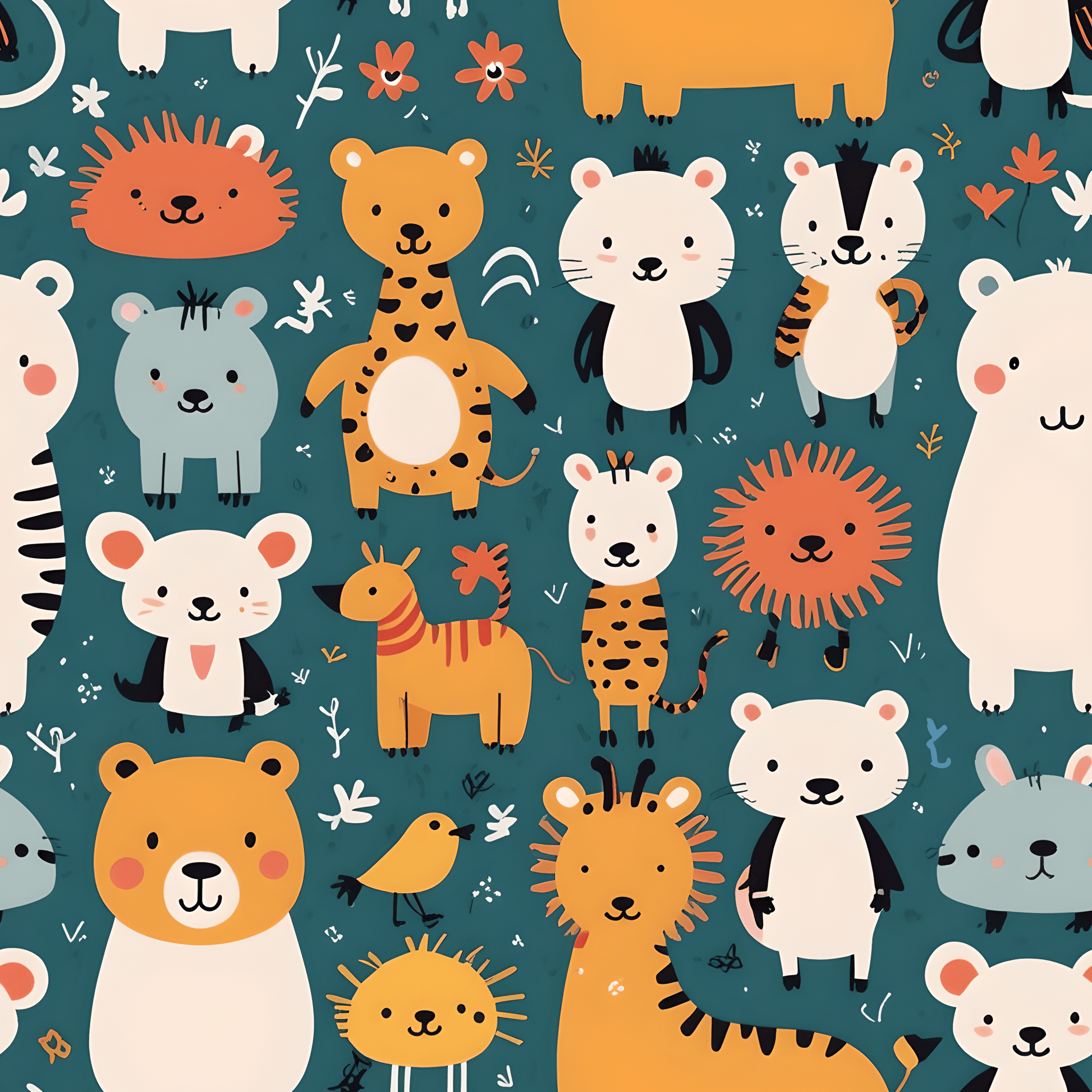 Zoo Animals Gift Wrap
