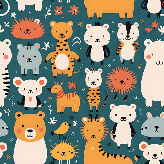 Zoo Animals Gift Wrap