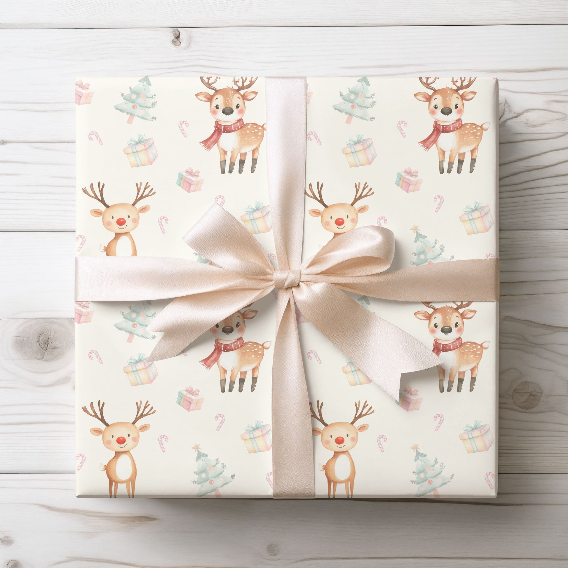 Cute Reindeer Gift Wrap