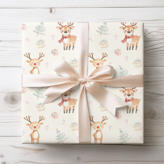 Cute Reindeer Gift Wrap