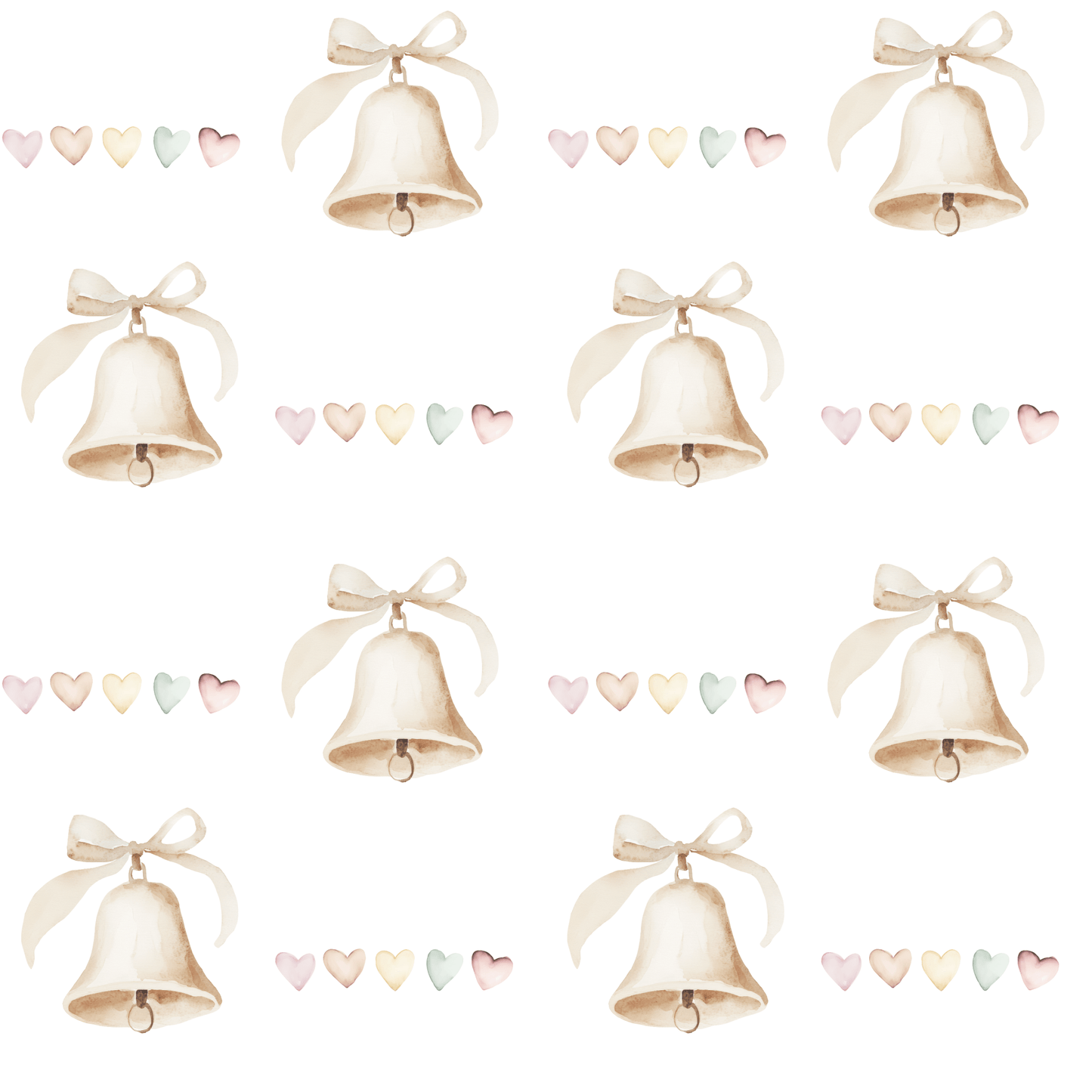 Wedding Bells and Hearts Wrapping Papers