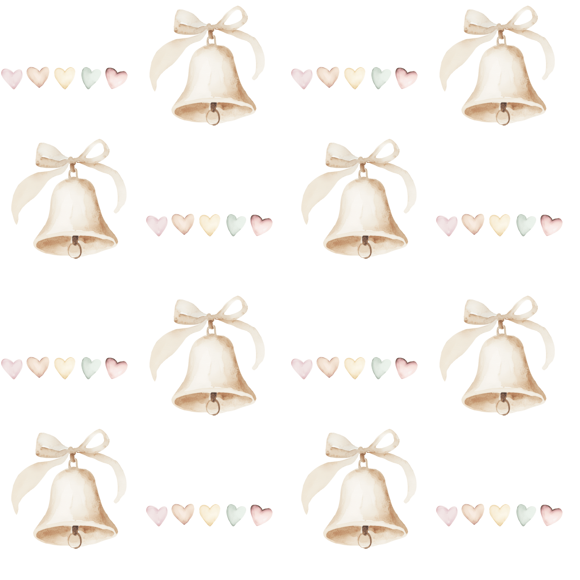 Wedding Bells and Hearts Wrapping Papers