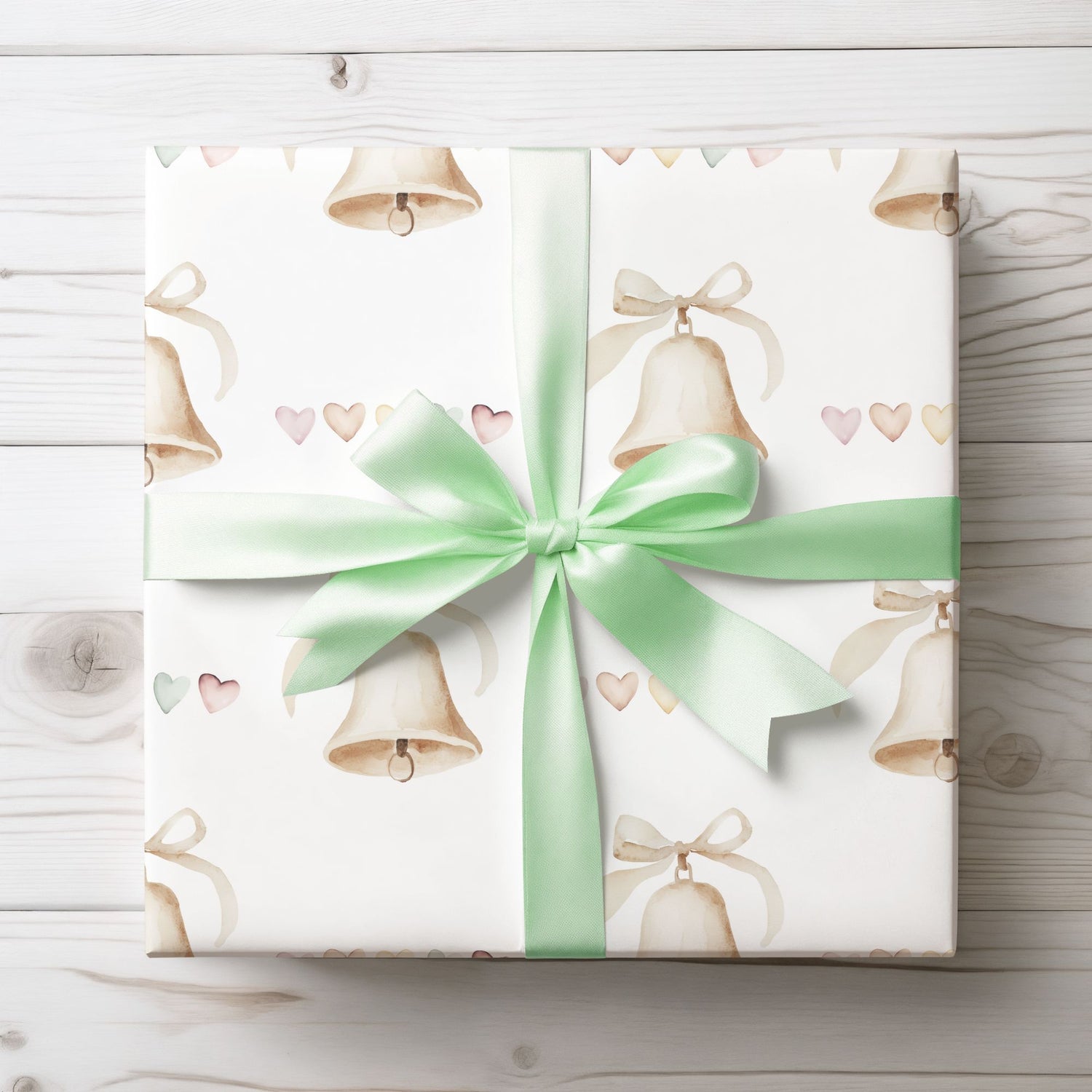 Wedding Bells and Hearts Wrapping Papers