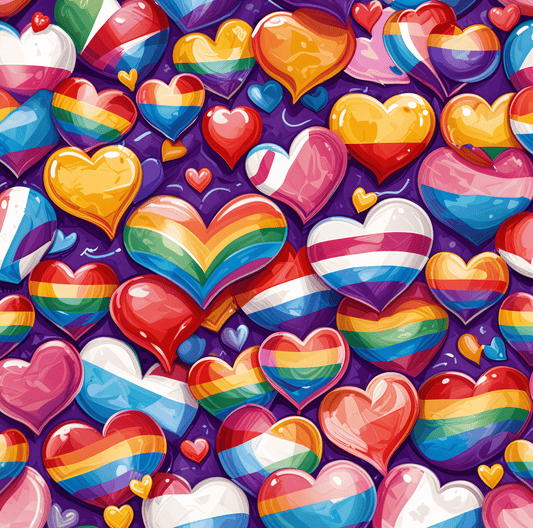 Colorful LGBTQ Heart Wrapping Paper