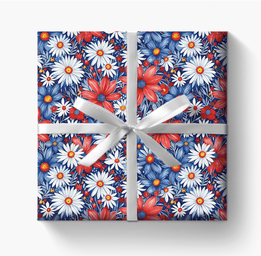 Red White Blue Daisies