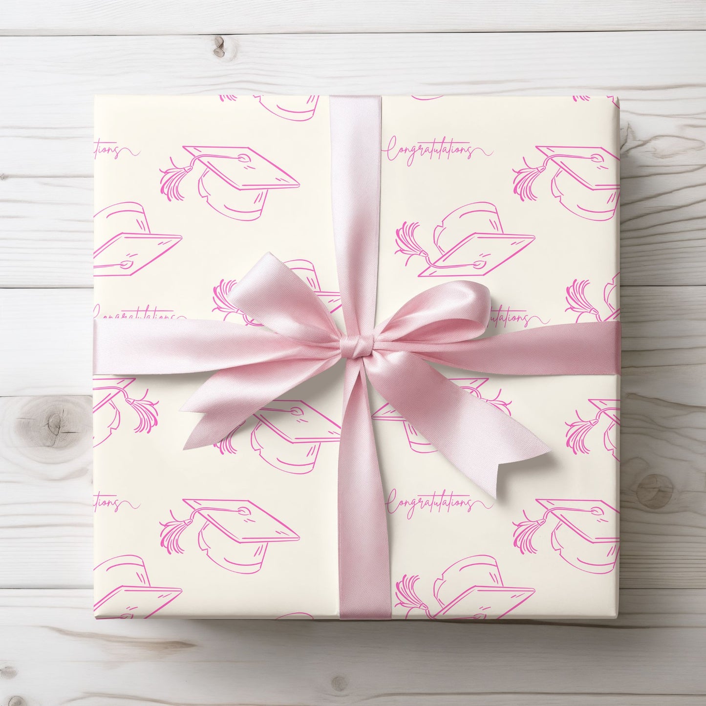 Pink and White Graduation