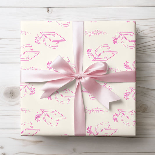 Pink and White Graduation