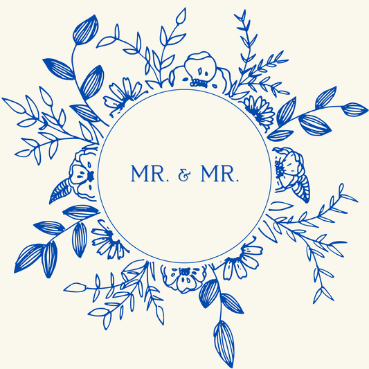 Mr. & Mr. Blue Gift Wrapping Paper