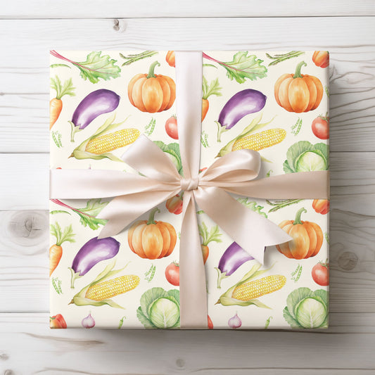 Vibrant Vegetable Wrapping Paper