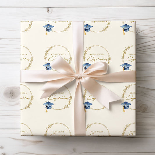 Elegant Class of 2025 Graduation Gift Wrapping