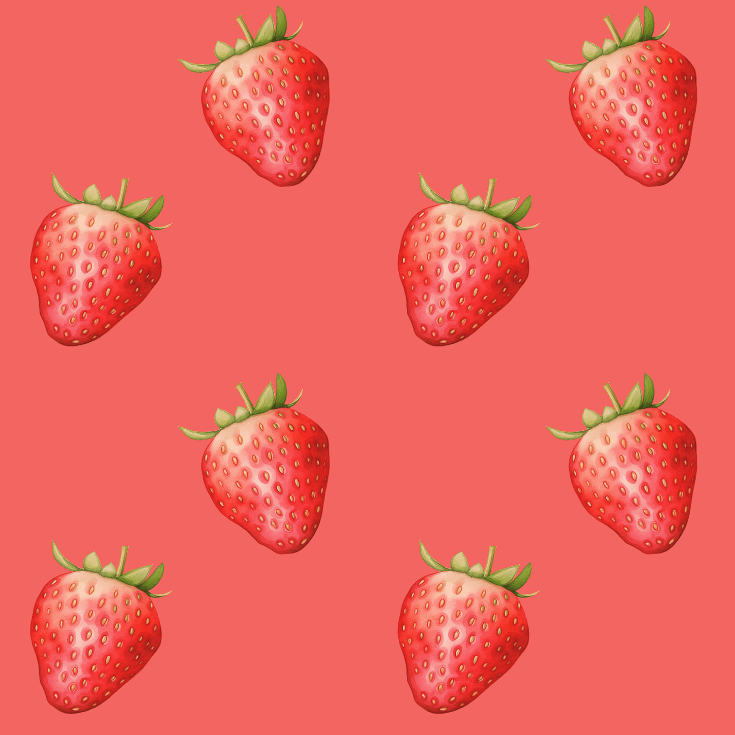 Red Strawberry Wrapping Paper