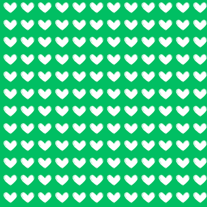 Green Love Hearts Design