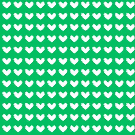 Green Love Hearts Design