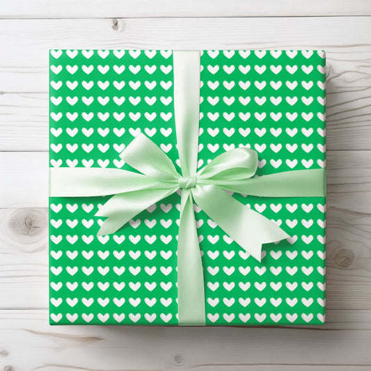 Green Love Hearts Design