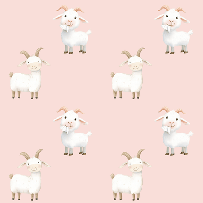 Pink Cute Goat Wrapping Paper