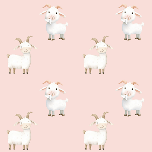 Pink Cute Goat Wrapping Paper