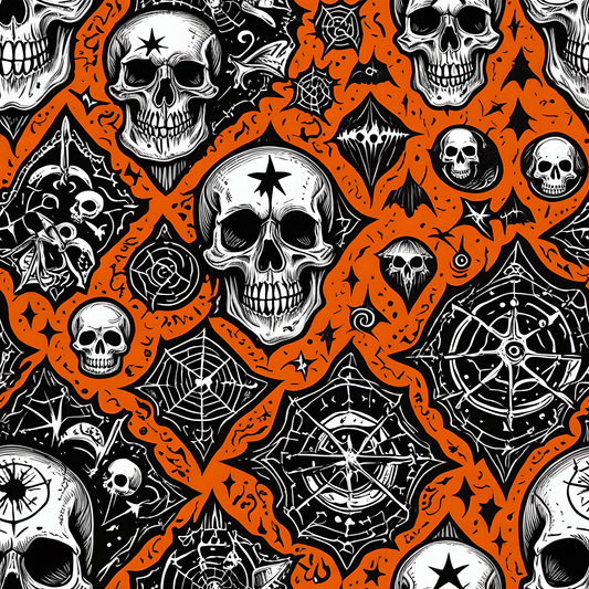 Orange Halloween Spooky Wrapping Papers