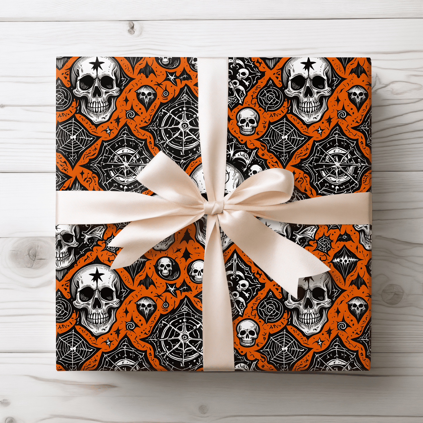 Orange Halloween Spooky Wrapping Papers