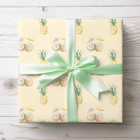Tropical Pina Colada Wrapping Papers