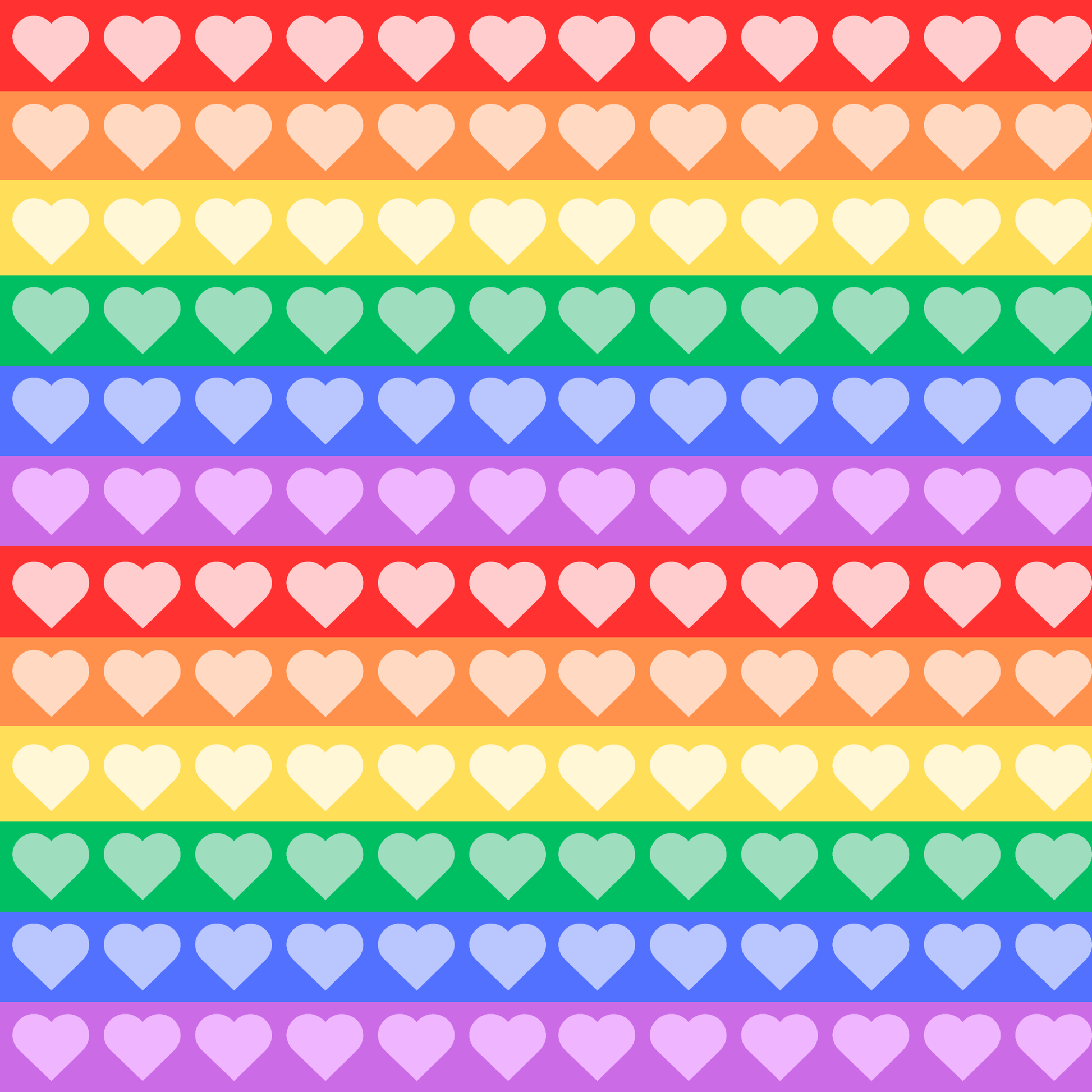 Vibrant Rainbow Heart Wrapping Paper