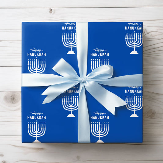 Elegant Hanukkah Wrapping Paper Set