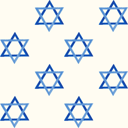 Blue Star of David Wrapping Paper