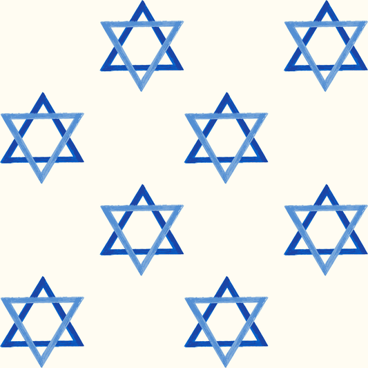 Blue Star of David Wrapping Paper