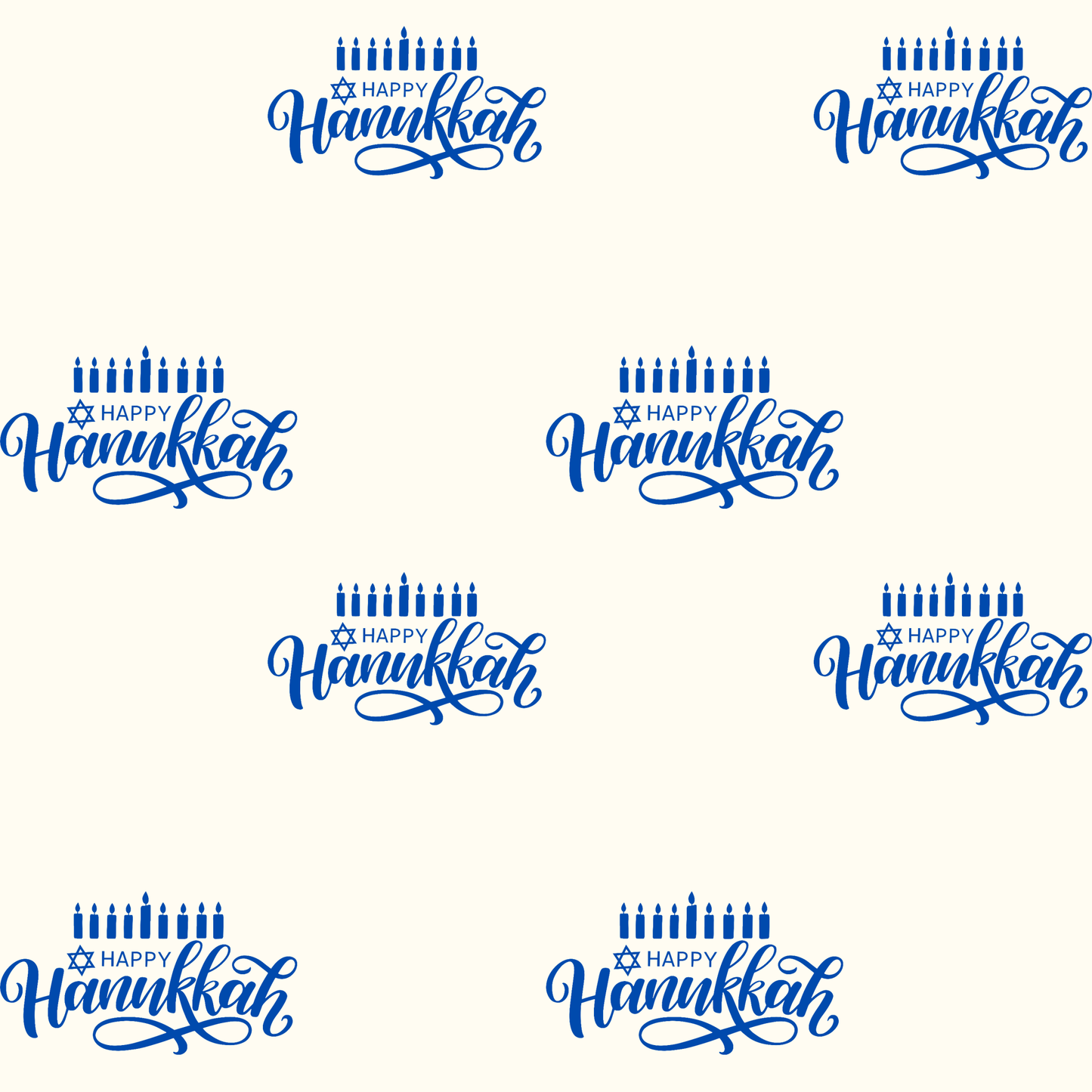 Hanukkah Blue and White Candle Wrapping Papers