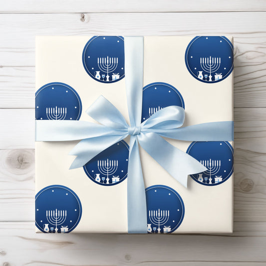 Hanukkah Blue and White Wrapping Papers