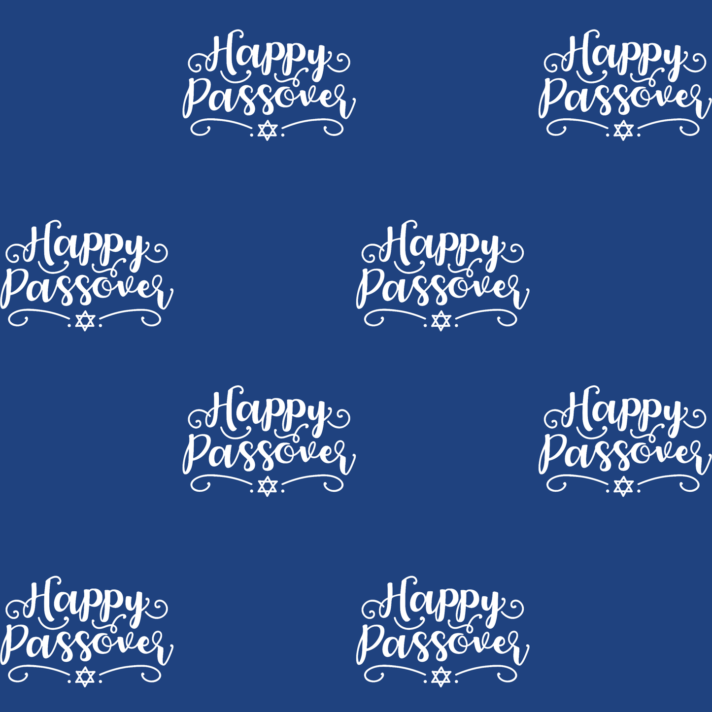 Elegant Blue Happy Passover Wrapping Paper