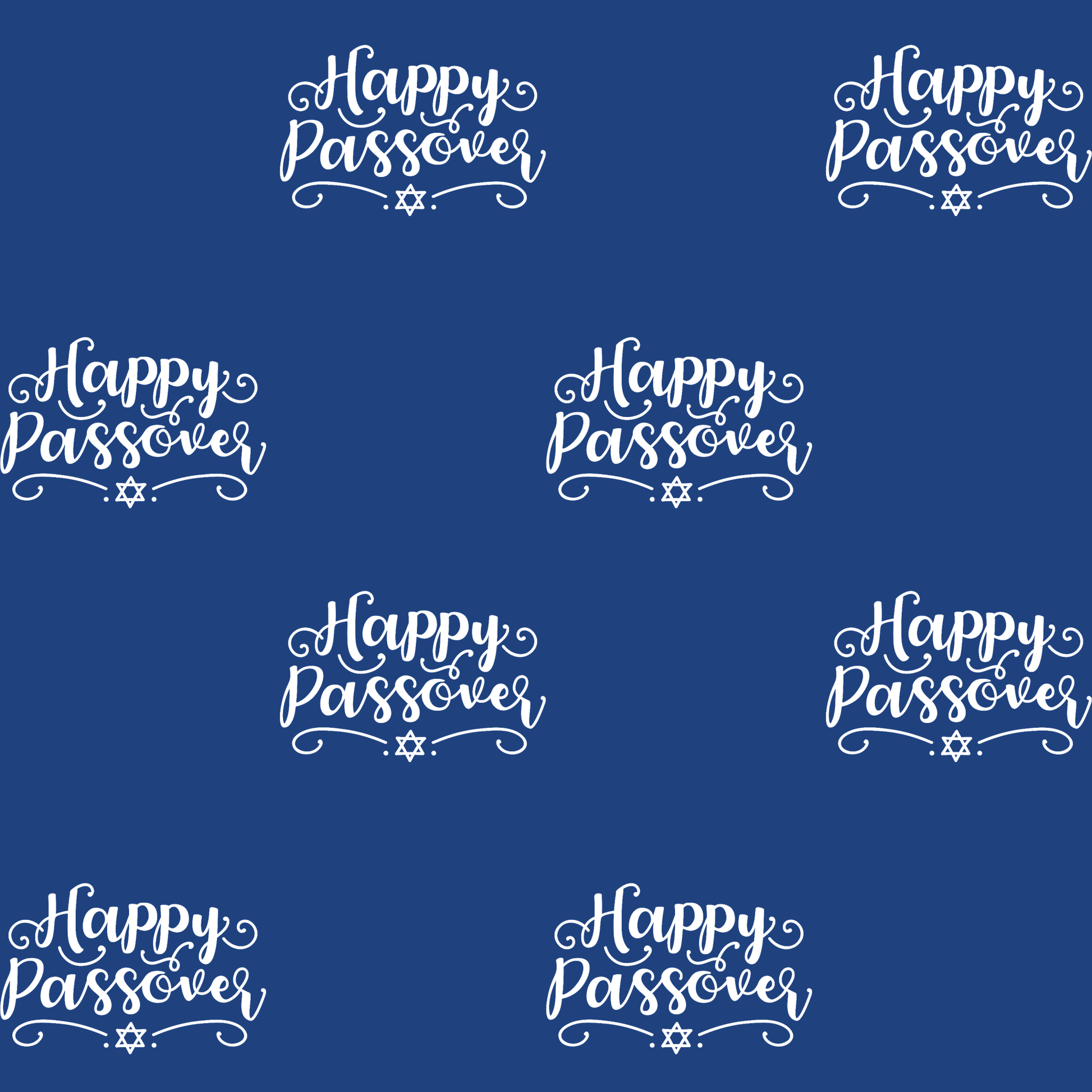 Elegant Blue Happy Passover Wrapping Paper