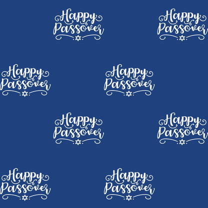 Elegant Blue Happy Passover Wrapping Paper
