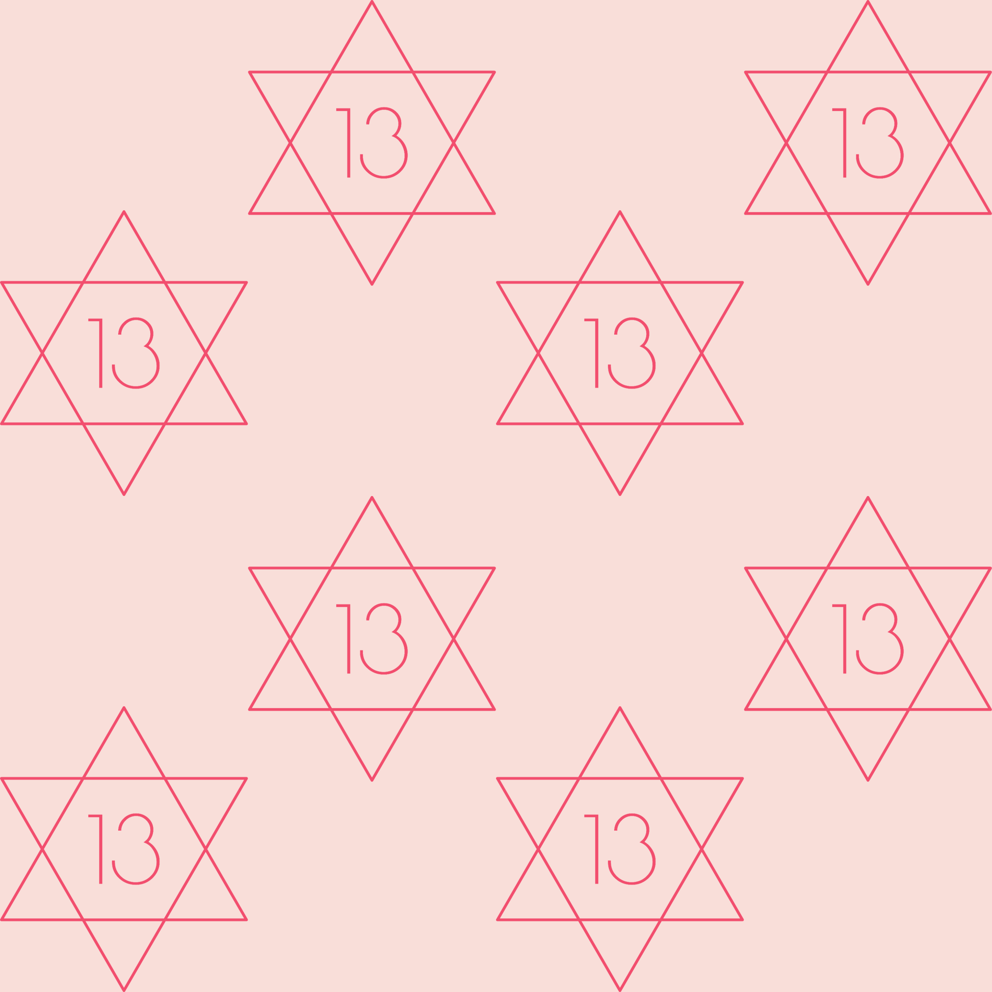 Pink Star of David Design