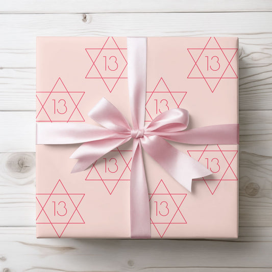 Pink Star of David Design