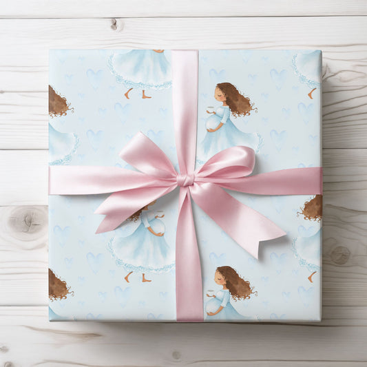 Blue Heart Maternity Gift Wrap