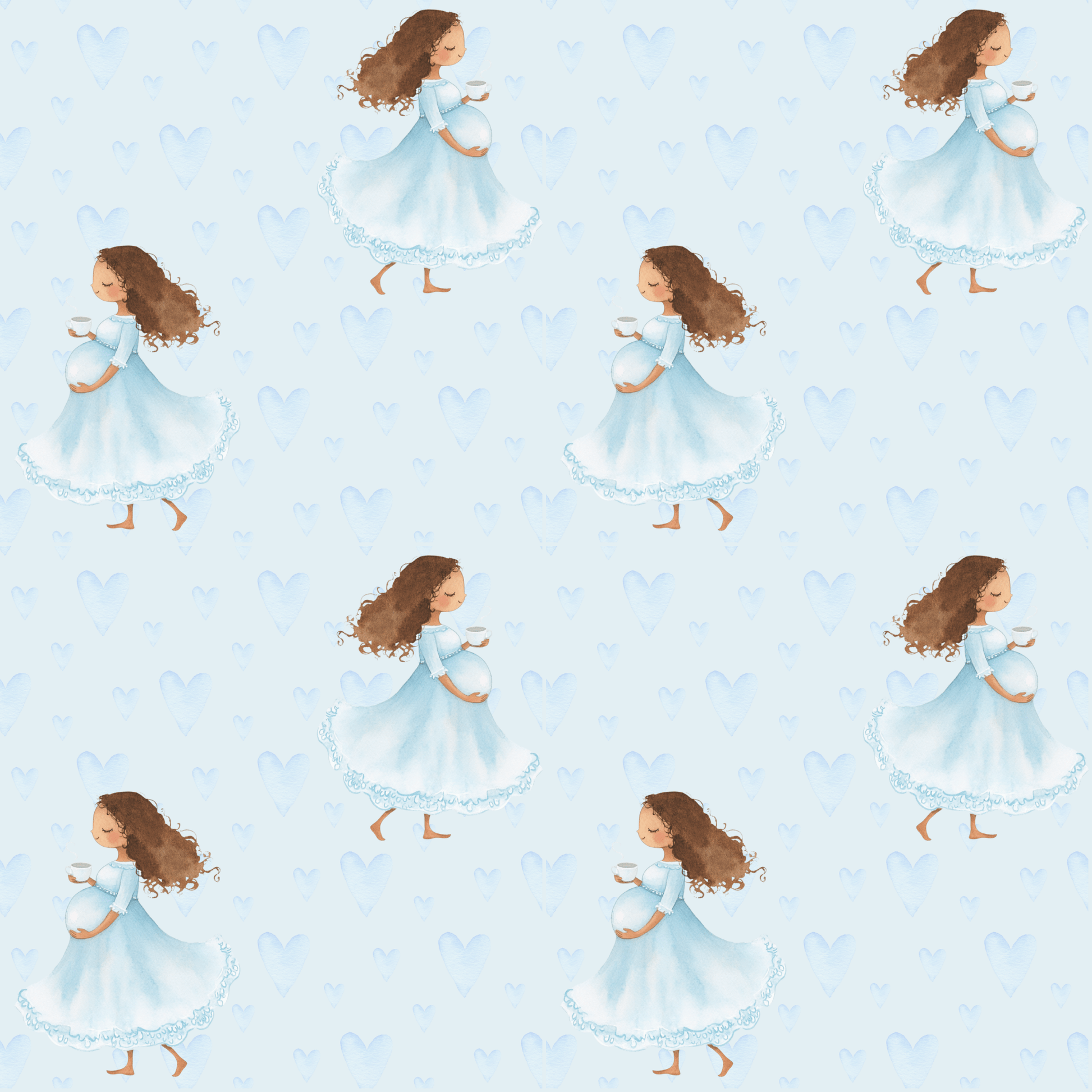 Blue Heart Maternity Gift Wrap