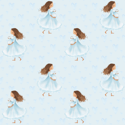Blue Heart Maternity Gift Wrap