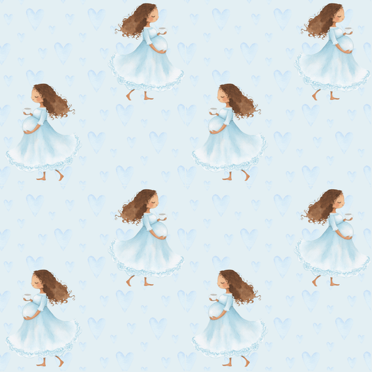 Blue Heart Maternity Gift Wrap