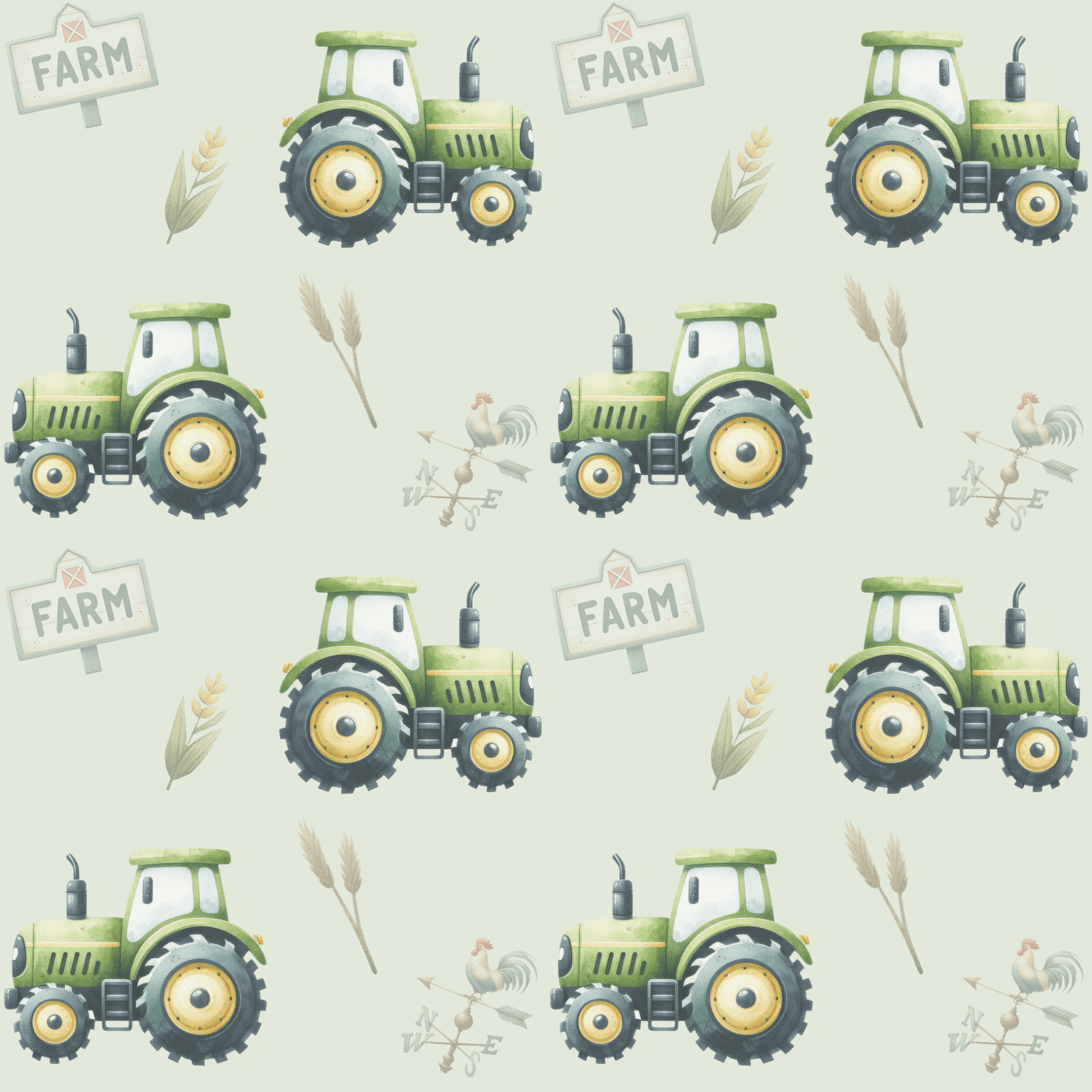Green Tractor - Themed Wrapping Paper