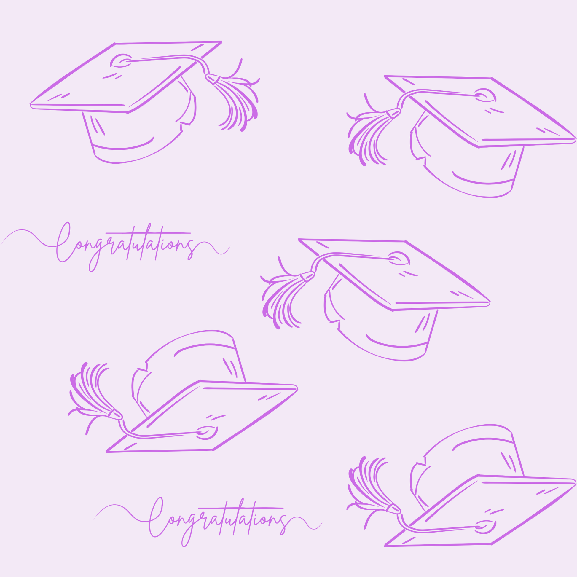 Purple Congratulations Wrapping Papers for Graduates
