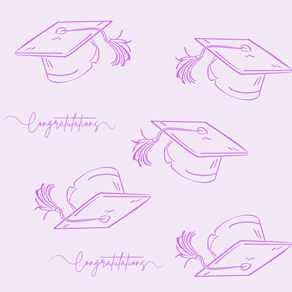 Purple Congratulations Wrapping Papers for Graduates