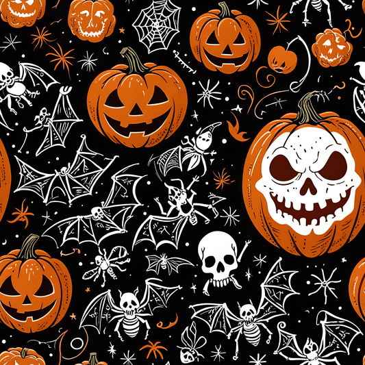 Black & Orange Halloween Wrapping Paper
