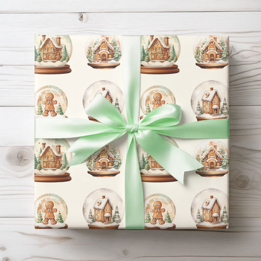 Shake It Off – Gingerbread Globe Glow Wrapping Paper
