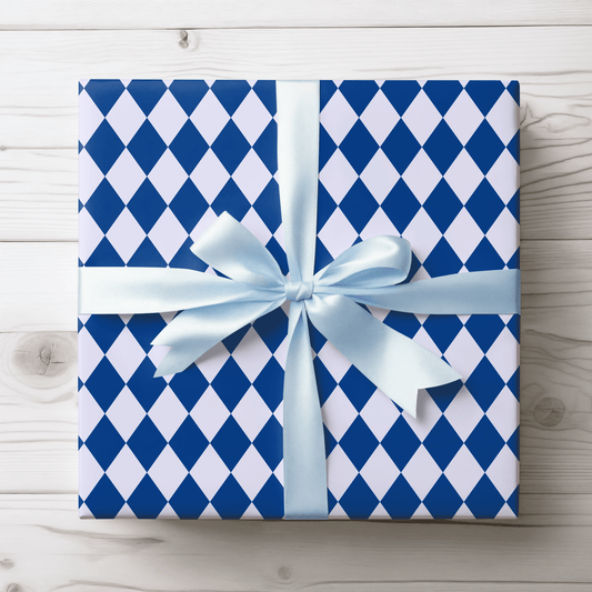Blue on Blue Harlequin Pattern