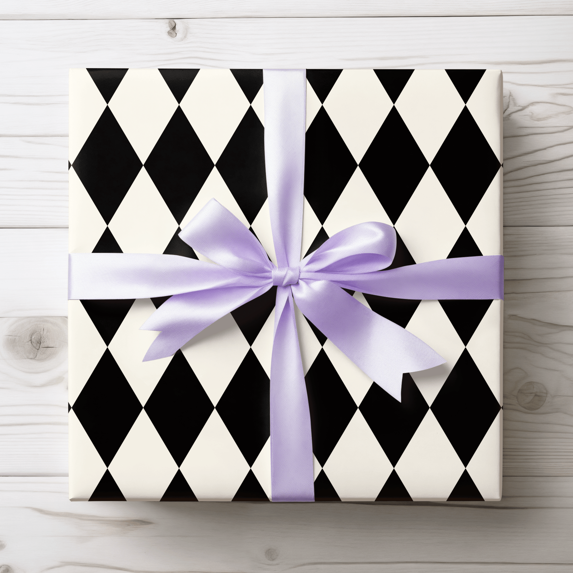 Black & White Diamond Gift Wrap